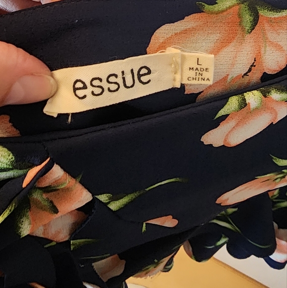 Skirt with raw cut ruffle and tie - Picture 5 of 5